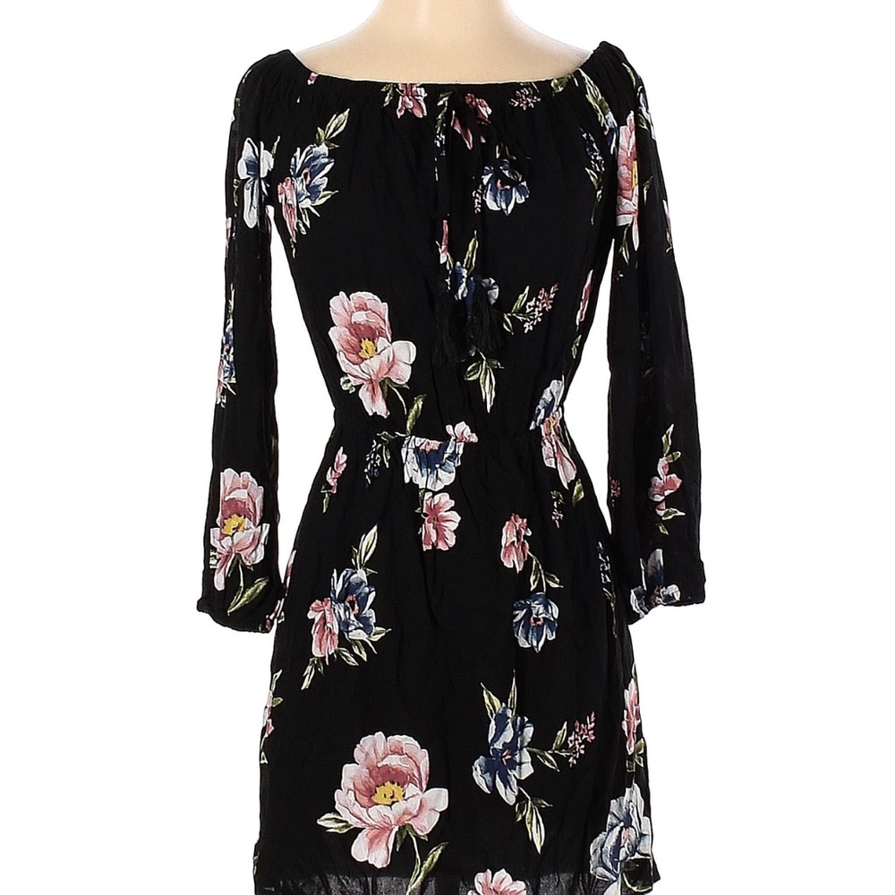 Kendall & Kylie Floral Black Dress